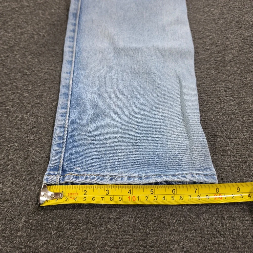 Levi's 501 Original Fit Jeans Mens 33x34 Light Wash Blue Button Fly Straight Leg